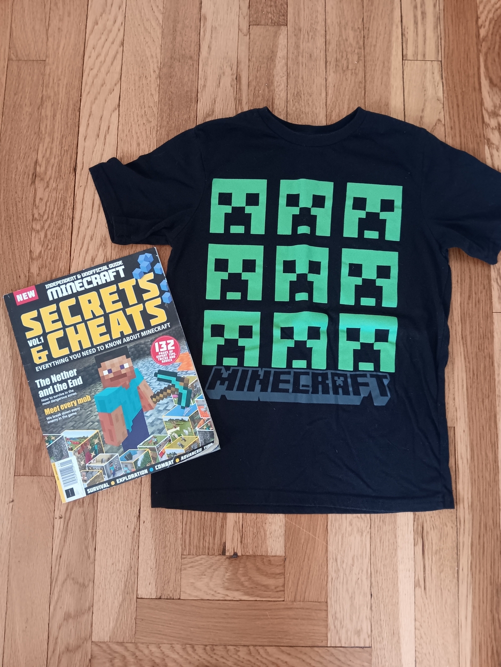 Black & Green Minecraft T-Shirt With Magazine